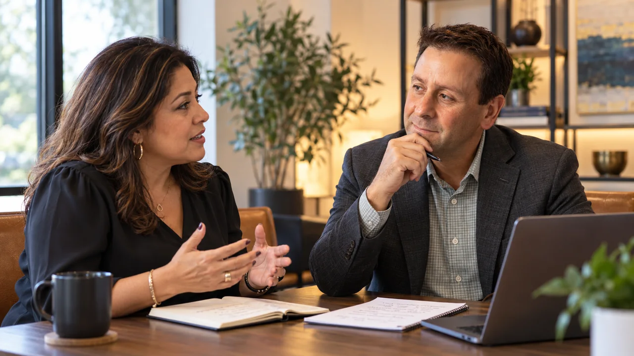 Eddie Oddo listening during a one-on-one coaching conversation